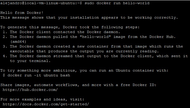 sudo-run-hello-world